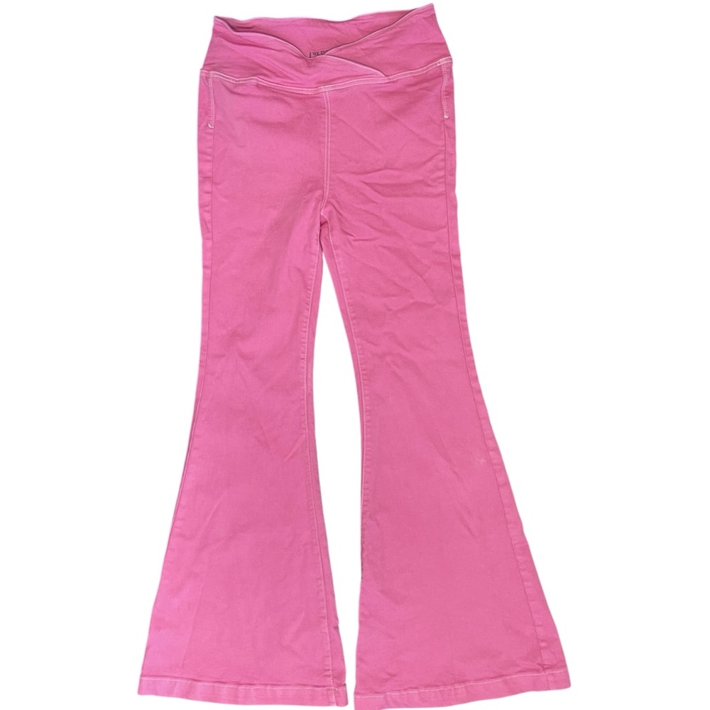 We the Free People Pull On Style Bright Pink Retro 70s‎ Bell Bottom Pants 28
